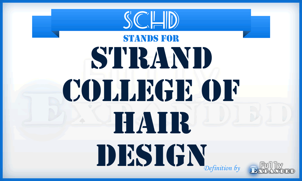 SCHD - Strand College of Hair Design