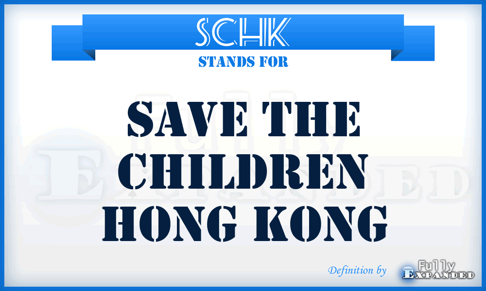 SCHK - Save the Children Hong Kong