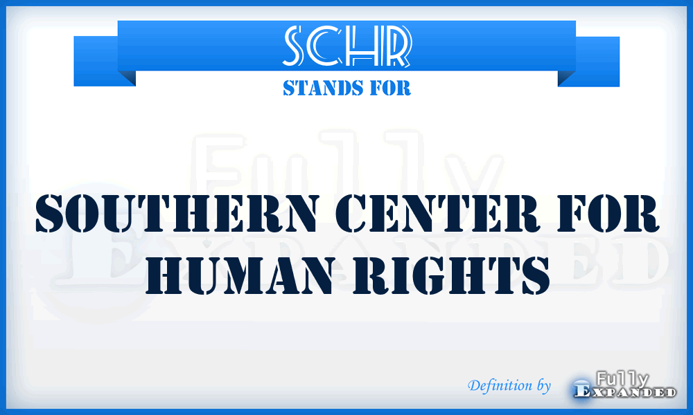 SCHR - Southern Center for Human Rights