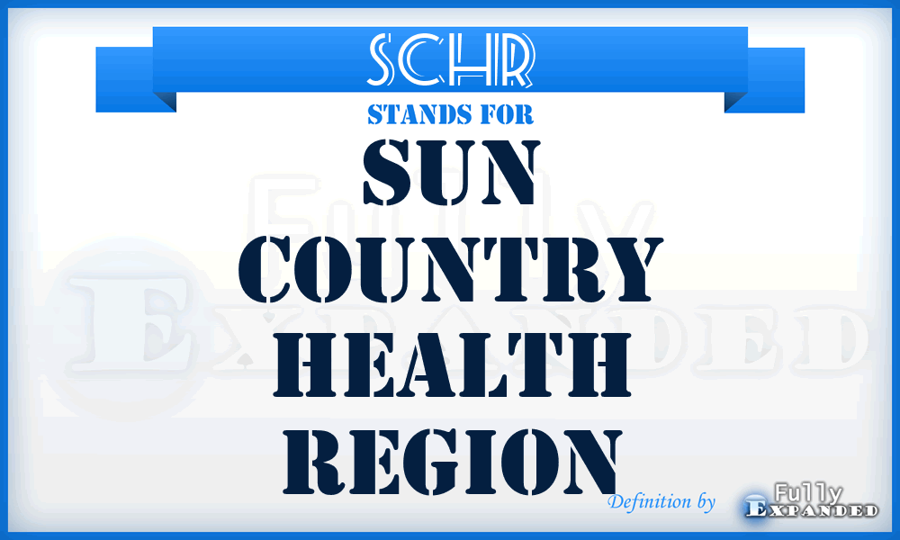 SCHR - Sun Country Health Region