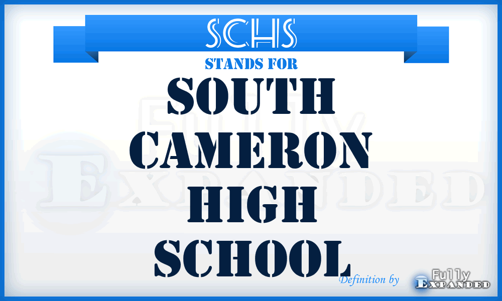 SCHS - South Cameron High School