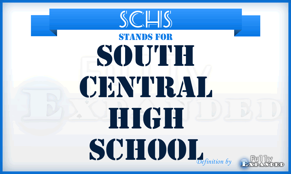 SCHS - South Central High School