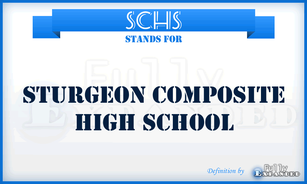 SCHS - Sturgeon Composite High School