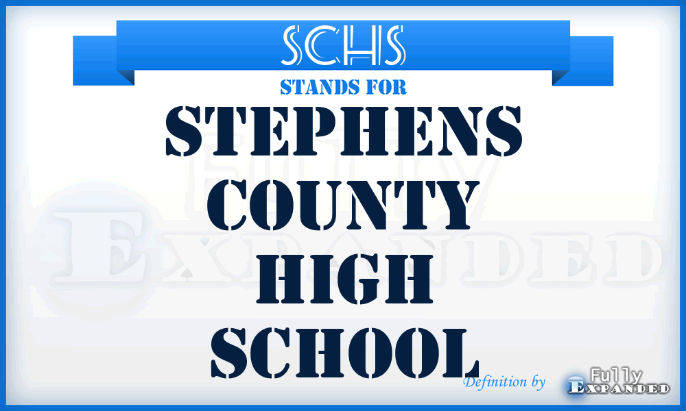 SCHS - Stephens County High School