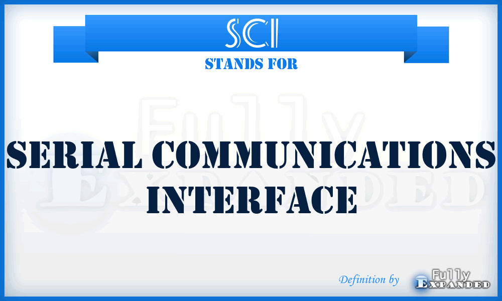 SCI - Serial Communications Interface