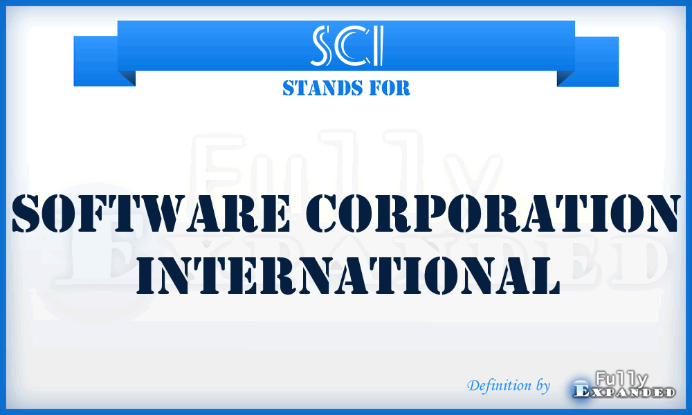 SCI - Software Corporation International