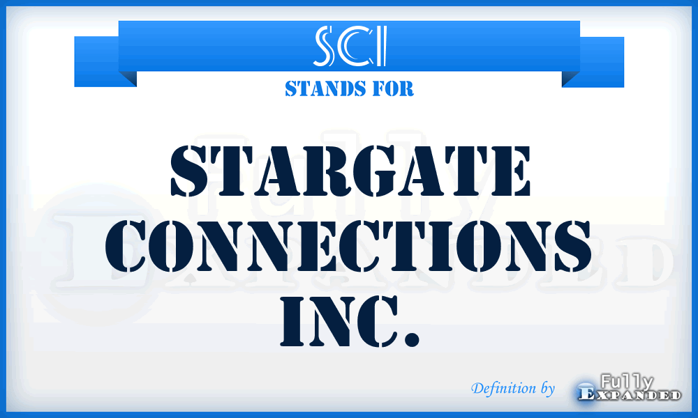 SCI - Stargate Connections Inc.