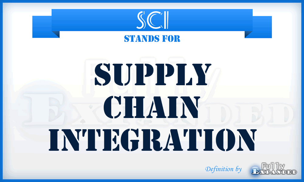 SCI - Supply Chain Integration