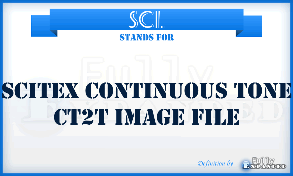 SCI. - Scitex Continuous Tone CT2T image file