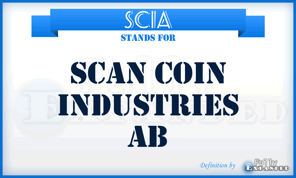 SCIA - Scan Coin Industries Ab