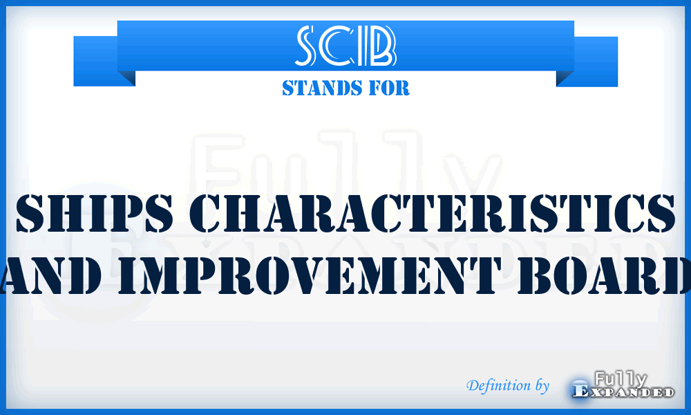 SCIB - Ships Characteristics and Improvement Board