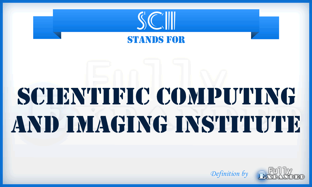 SCII - Scientific Computing and Imaging Institute
