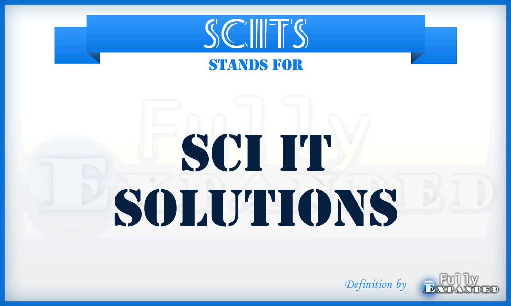 SCIITS - SCI IT Solutions