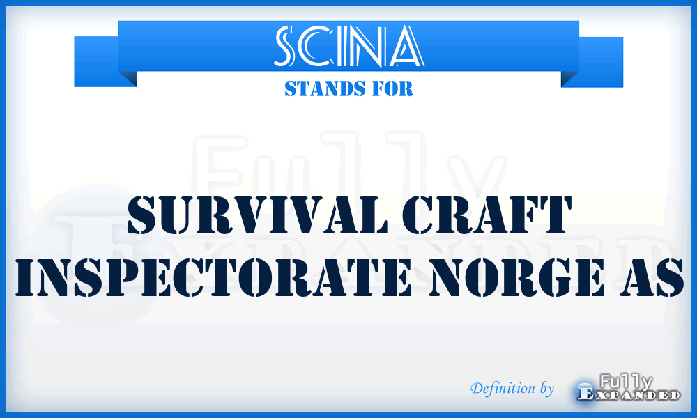SCINA - Survival Craft Inspectorate Norge As
