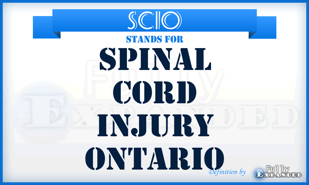 SCIO - Spinal Cord Injury Ontario