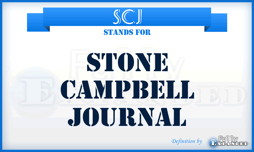 SCJ - Stone Campbell Journal