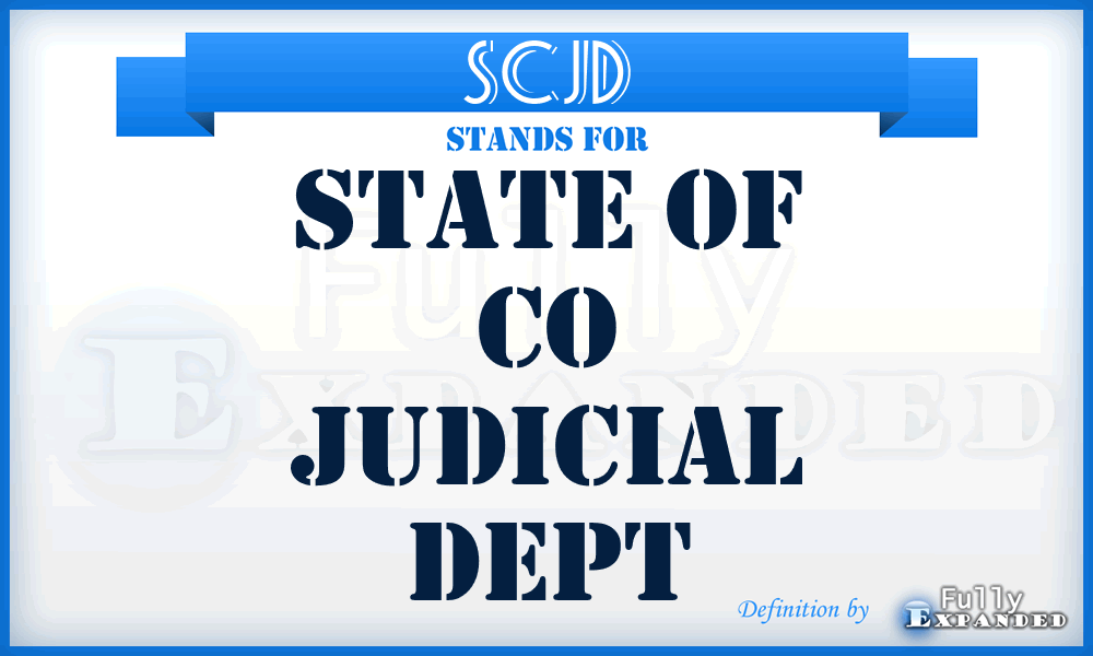 SCJD - State of Co Judicial Dept