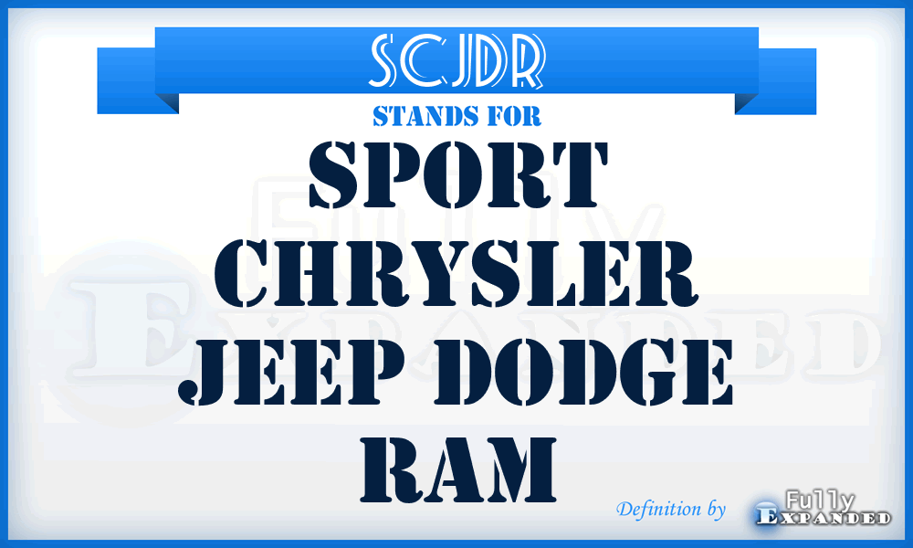 SCJDR - Sport Chrysler Jeep Dodge Ram