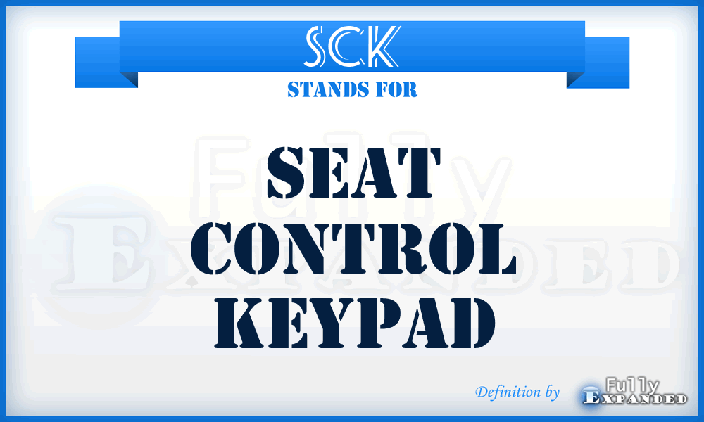 SCK - Seat Control Keypad
