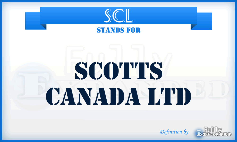 SCL - Scotts Canada Ltd