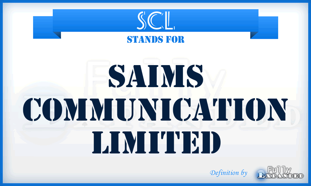 SCL - Saims Communication Limited