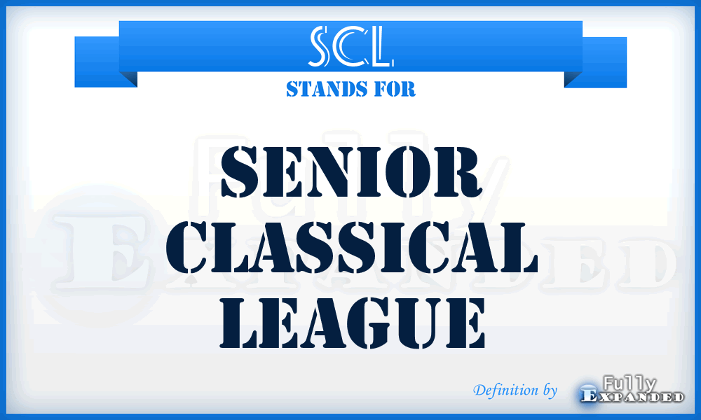 SCL - Senior Classical League