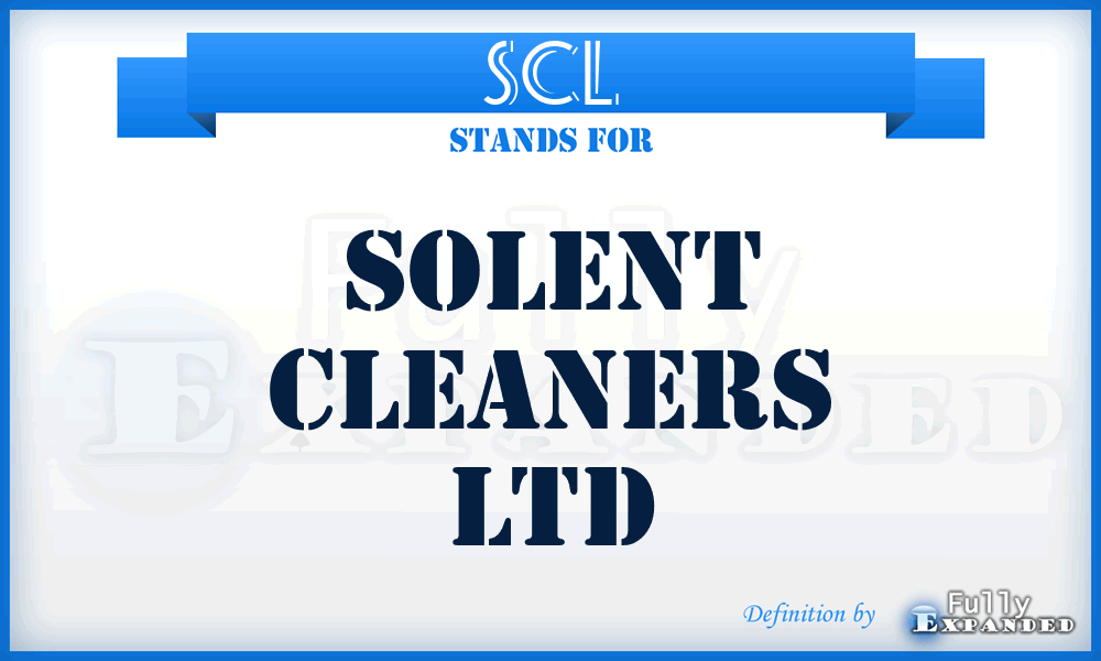 SCL - Solent Cleaners Ltd