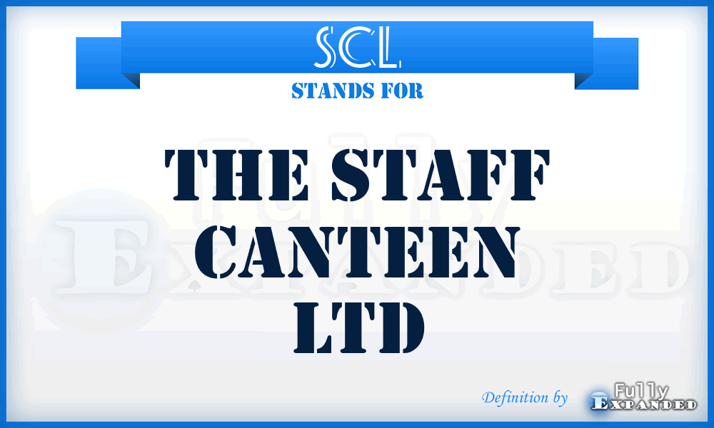 SCL - The Staff Canteen Ltd