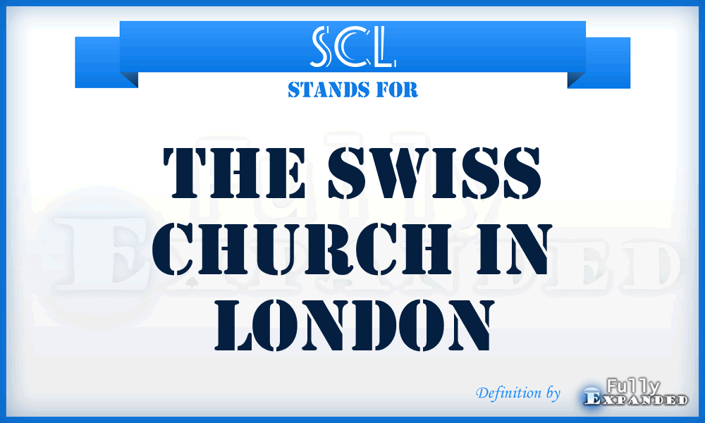 SCL - The Swiss Church in London