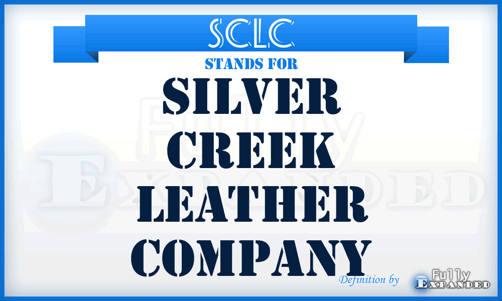 SCLC - Silver Creek Leather Company