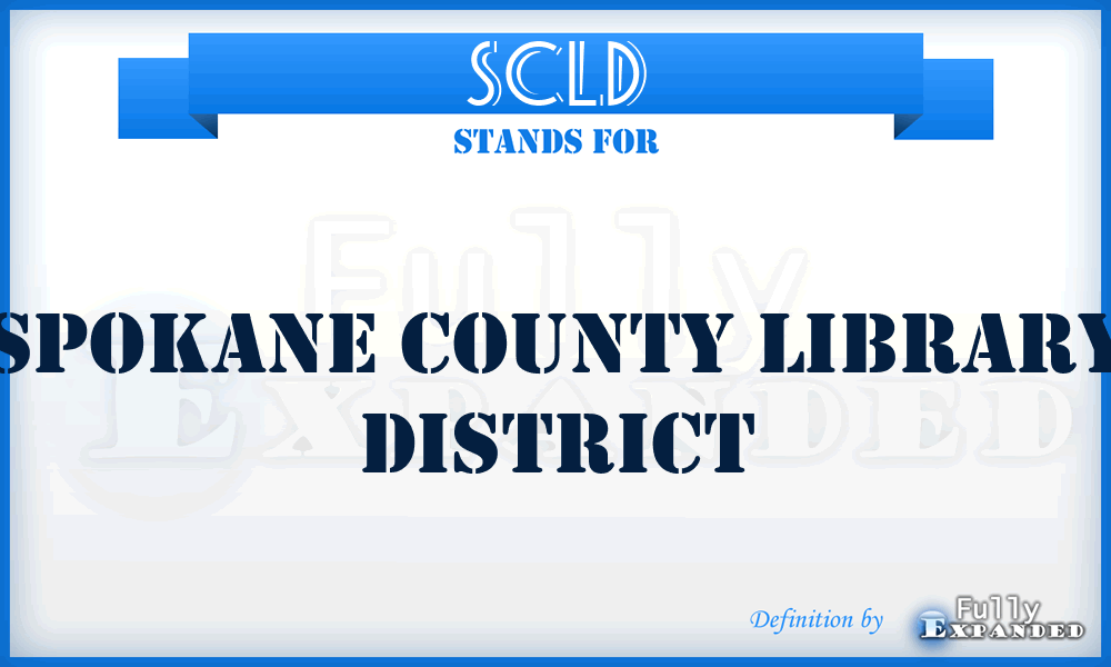 SCLD - Spokane County Library District