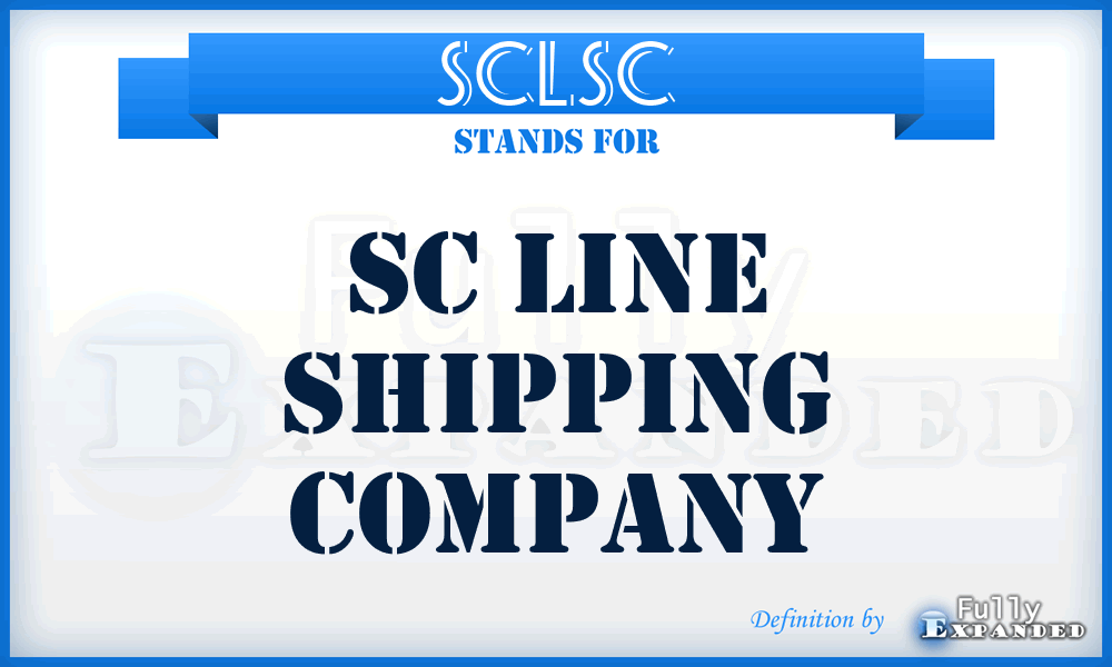 SCLSC - SC Line Shipping Company