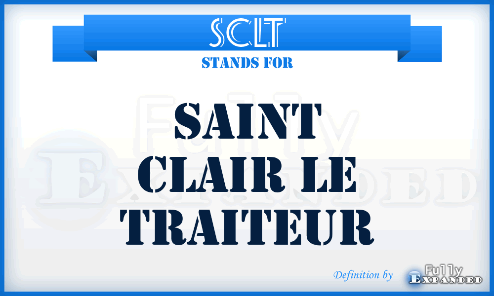 SCLT - Saint Clair Le Traiteur