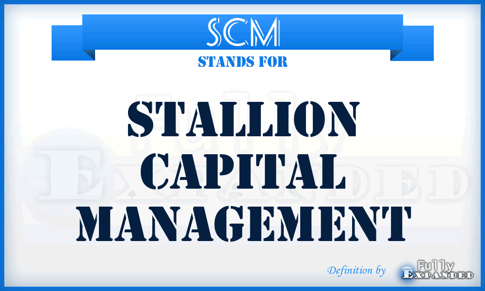 SCM - Stallion Capital Management