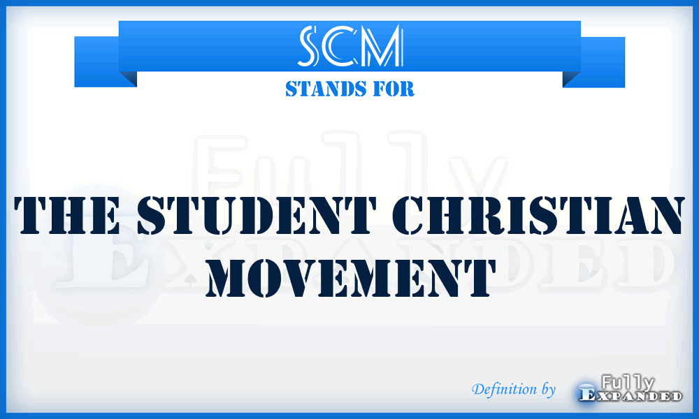 SCM - The Student Christian Movement