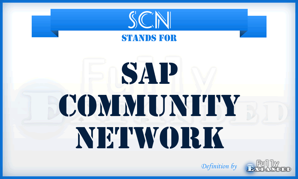 SCN - SAP Community Network