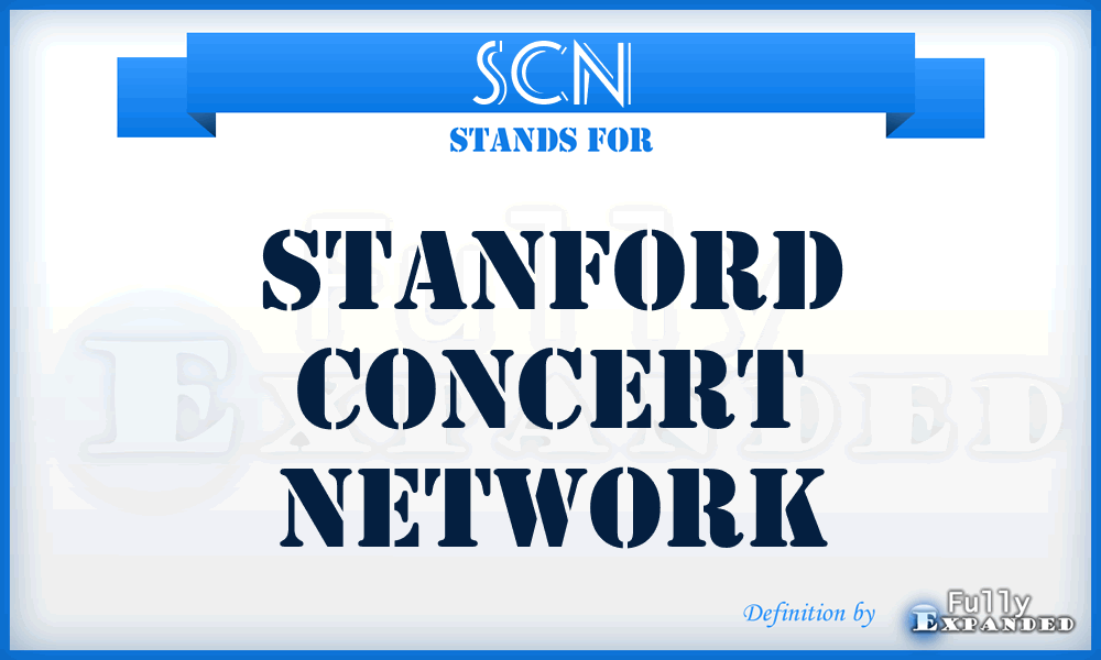 SCN - Stanford Concert Network