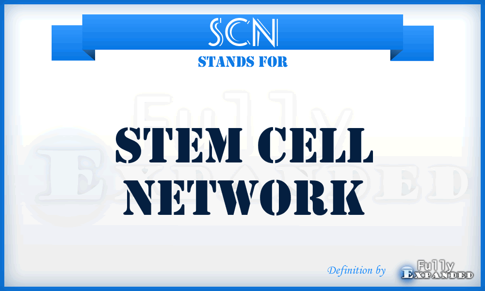 SCN - Stem Cell Network