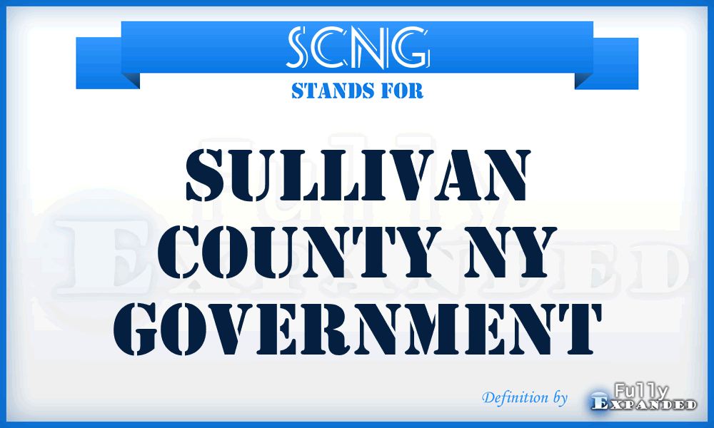 SCNG - Sullivan County Ny Government
