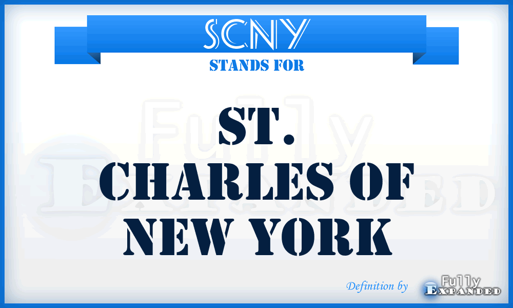 SCNY - St. Charles of New York