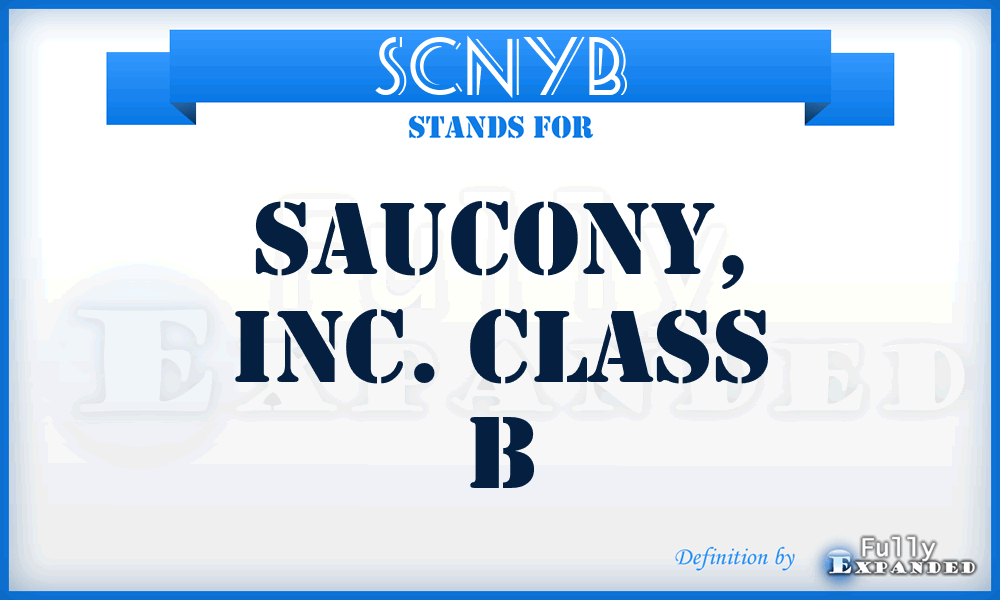 SCNYB - Saucony, Inc. Class B