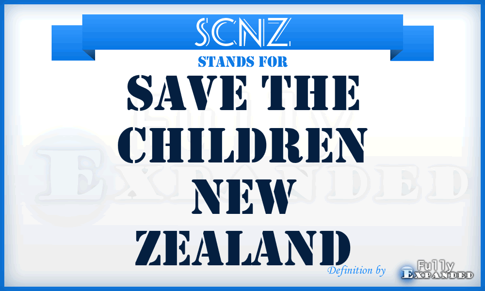 SCNZ - Save the Children New Zealand