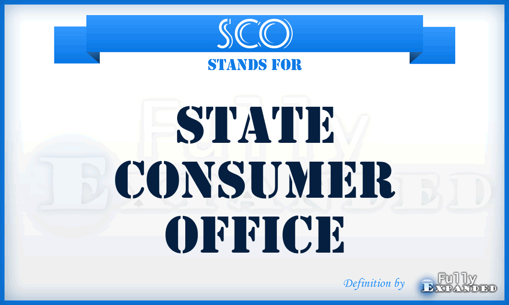 SCO - State Consumer Office