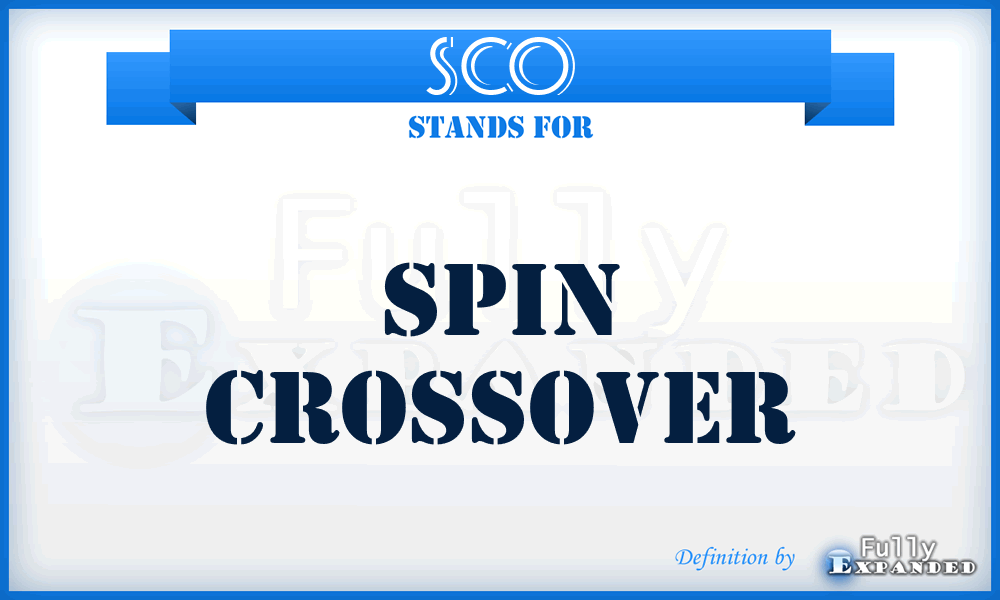 SCO - spin crossover