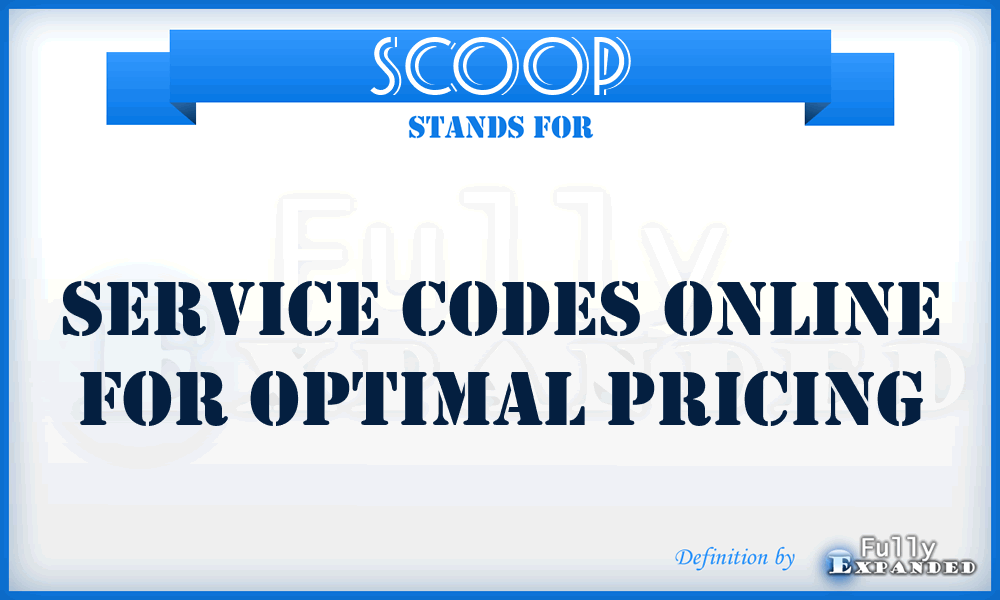 SCOOP - Service Codes Online For Optimal Pricing