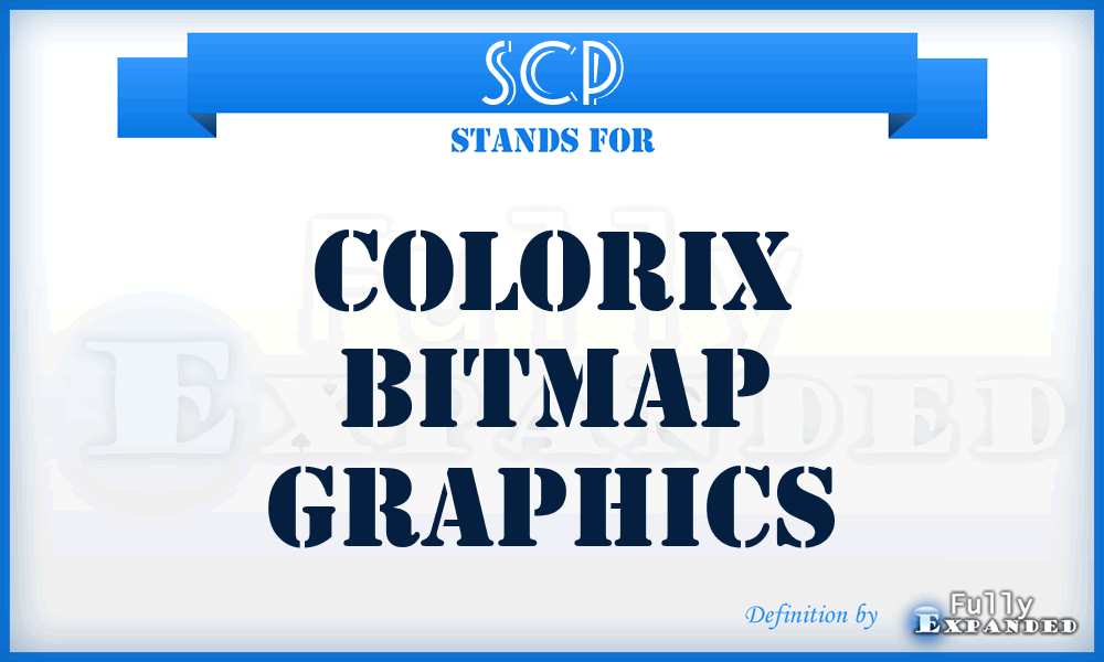 SCP - ColoRIX Bitmap graphics
