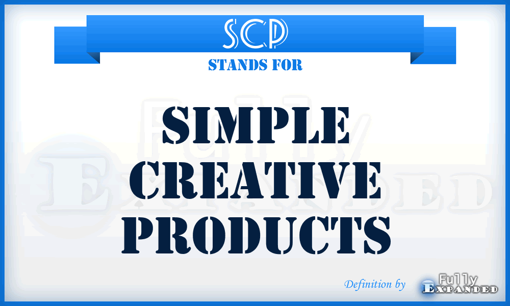SCP - Simple Creative Products