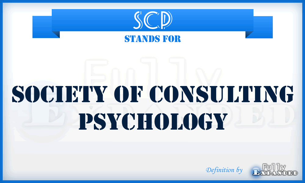 SCP - Society of Consulting Psychology