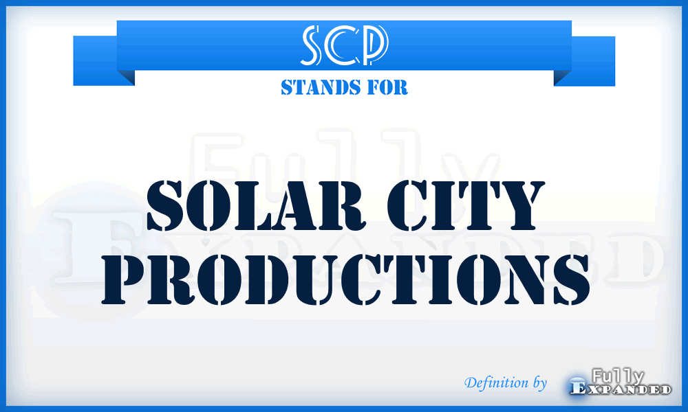 SCP - Solar City Productions