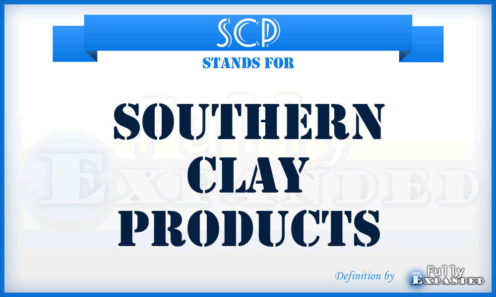 SCP - Southern Clay Products